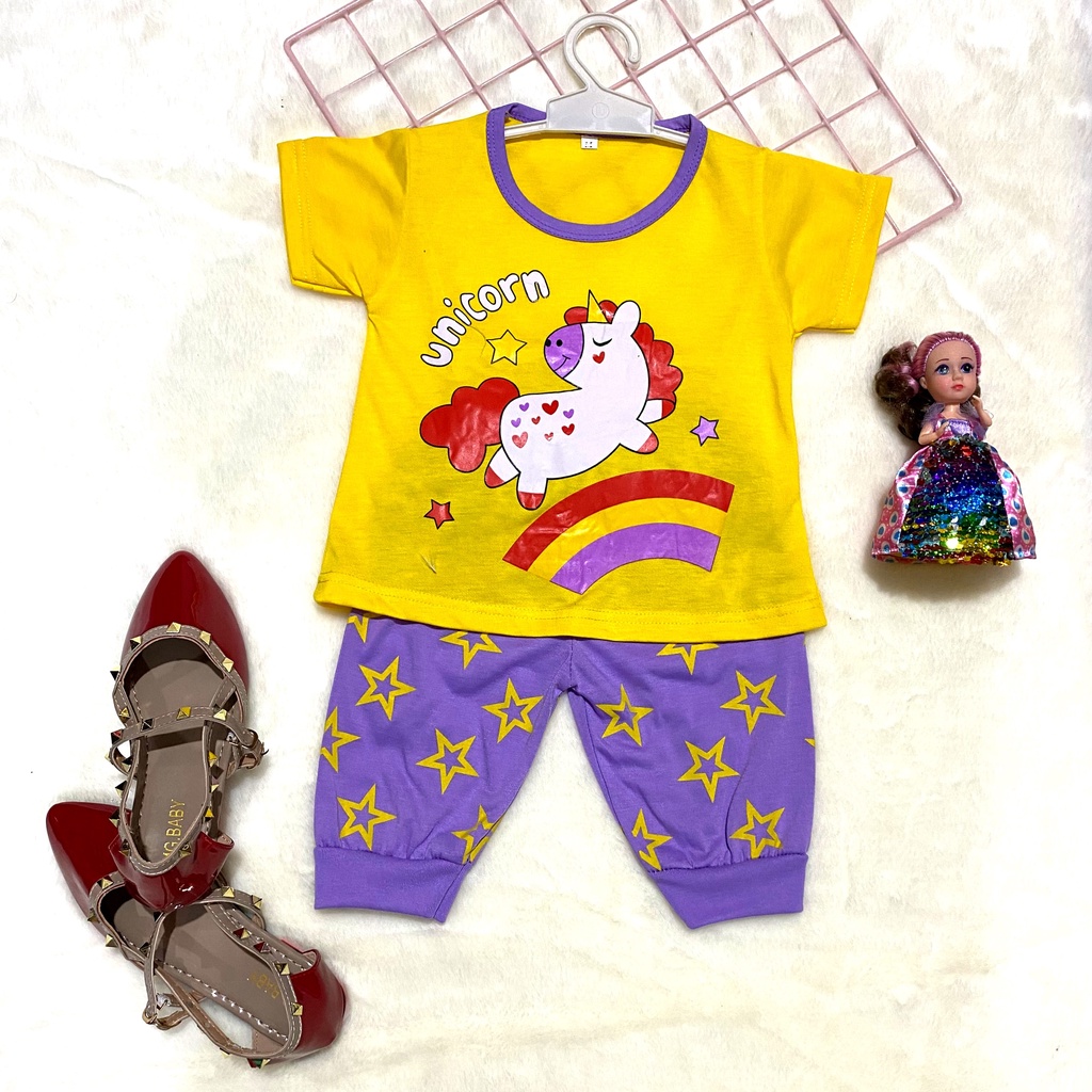 V&amp;Z Kids - setelan anak perempuan celana 3/4 0-7 tahun