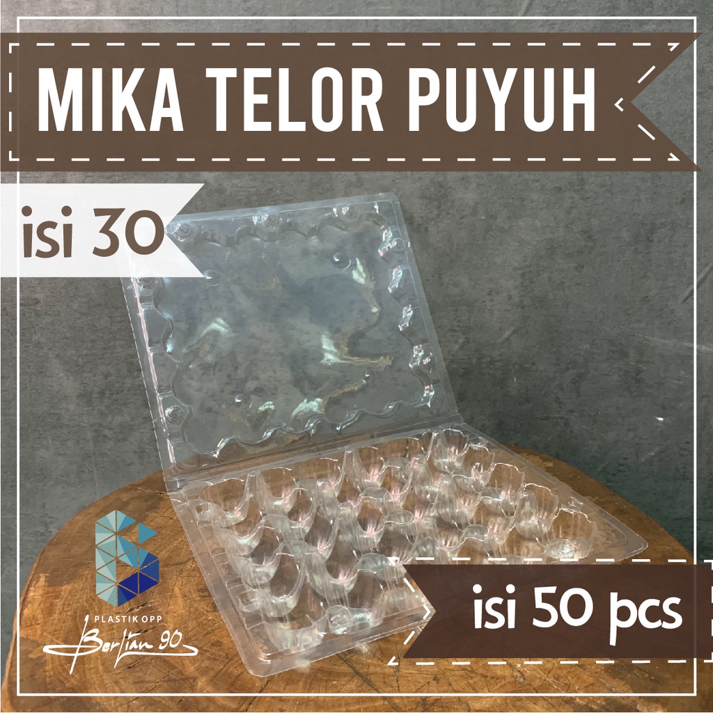 Eceran_Mika Plastik Telur Puyuh 30 Lubang Termurah / mika tray telor puyuh isi 30 lubang - mika telu