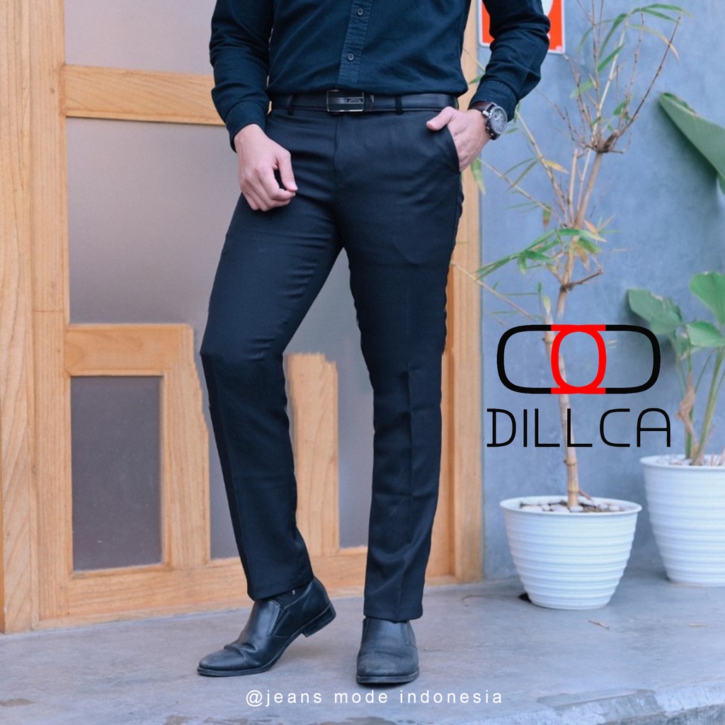 By DILLCA CELANA BAHAN | KERJA | FORMAL | KANTOR | PANJANG | HITAM | DASAR PRIA SLIMFIT