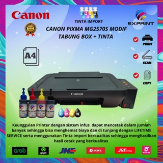 Printer Canon Pixma MG2570s All In One+infus Tabung Box