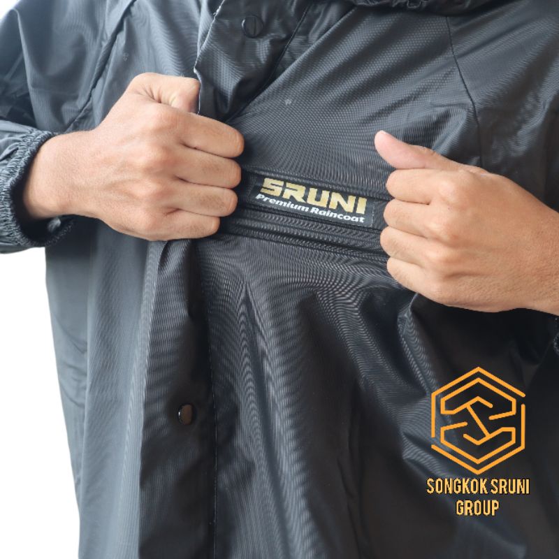 JAS HUJAN PRIA WANITA MANTEL RAINCOAT BERKUALITAS BY SRUNI BAHAN TEBAL ANTI REMBES PVC 0.25 GROSIR MURAH