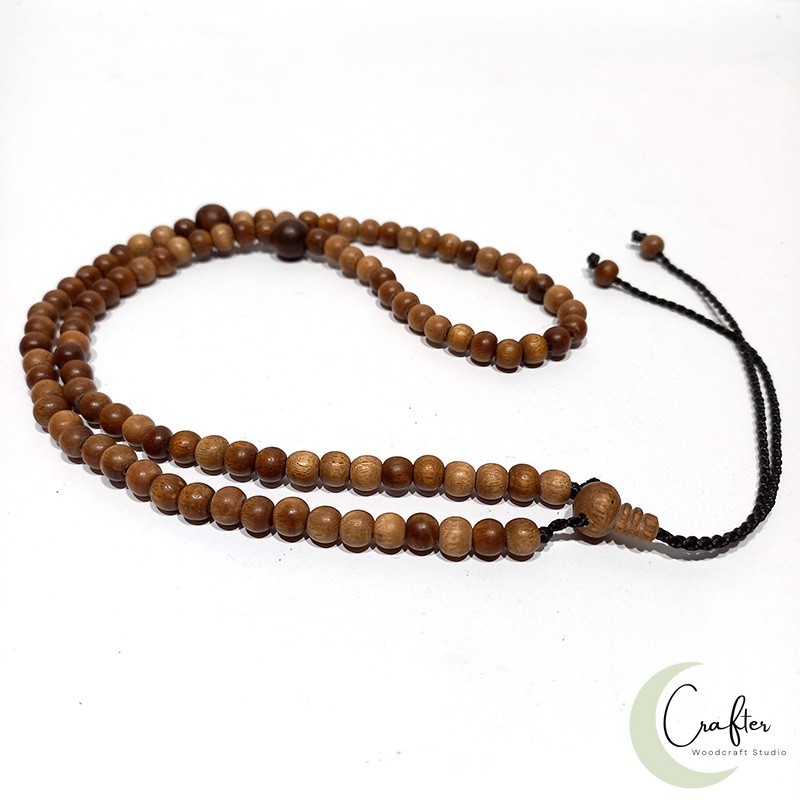 Tasbih Stigi Asli Ukuran 8 mm Tasbih Kayu Bertuah Kayu Setigi Asli Tasbih Isi 99  Butir Murah Origin