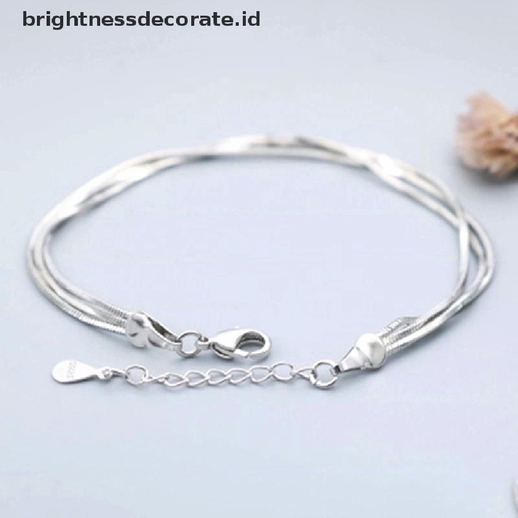 [Birth] Ladies925 Sterling Silver Gelang Bracelet Korea Fashion Perhiasan Laris Panas [ID]