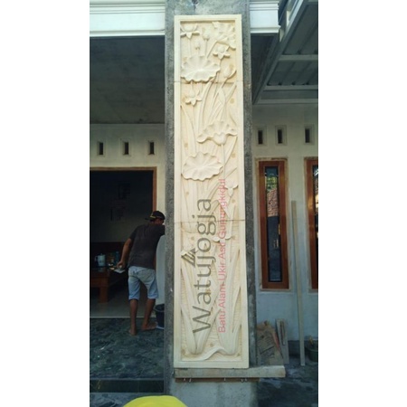 Dekorasi Taman - Relief Ukir Dinding - Ukiran Batu Alam - Pengrajin Ukiran Batu - Wallpaper Dinding