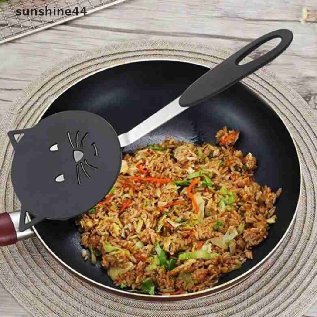 Sunshine Kitchen Nylon Cat Spatula Penggorengan Anti Lengket Omelette Shovel Spatula Ikan Goreng.