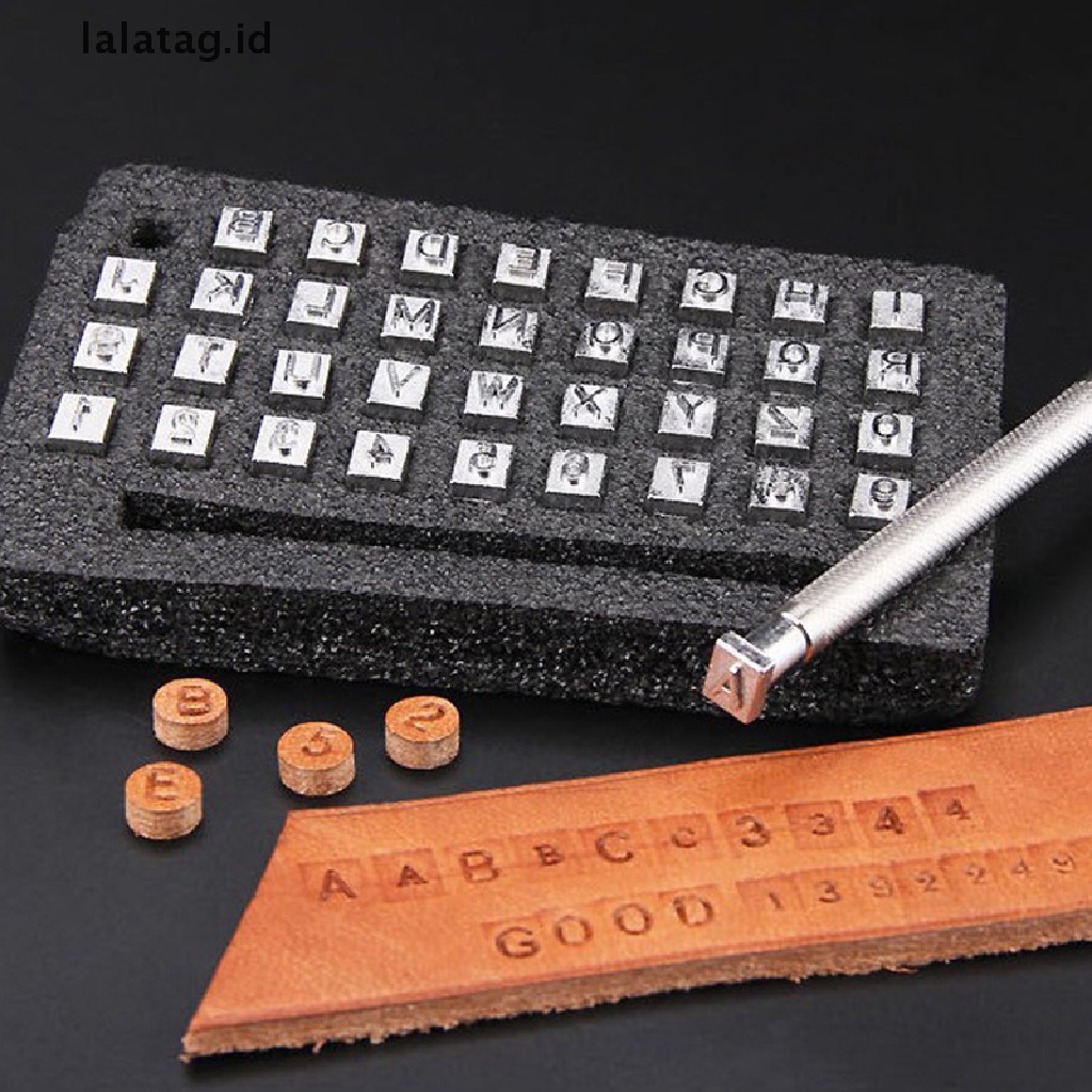 [lalatag] 36pcs Steel Alphabet letter Number Leather Stamp Punch Set Kerajinan Kulit [ID]