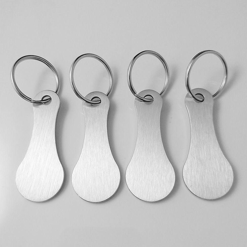 Troli Belanja Nanas Token Sliver Color Key Chains Gantungan Kunci Metal
