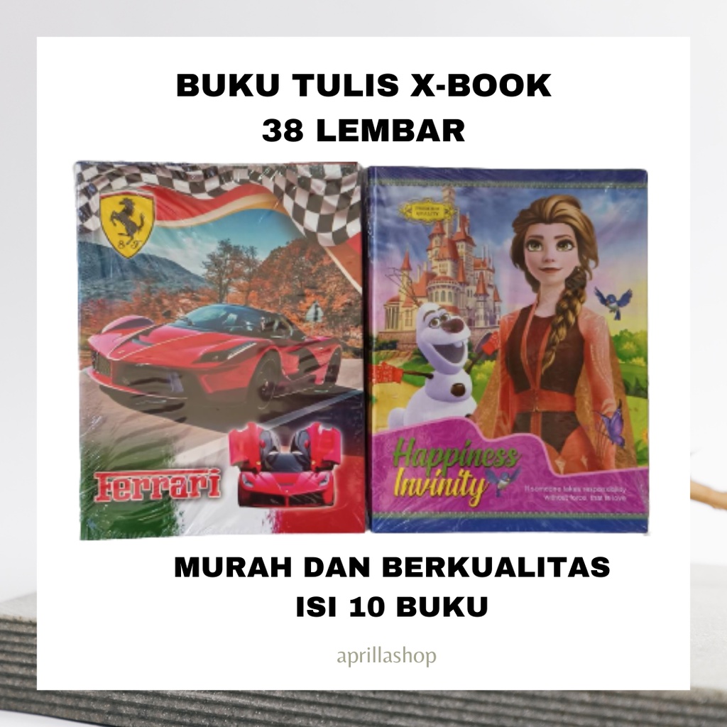 

Buku Tulis 38 Lembar X-book Murah ( 1 pak / 10 buku )