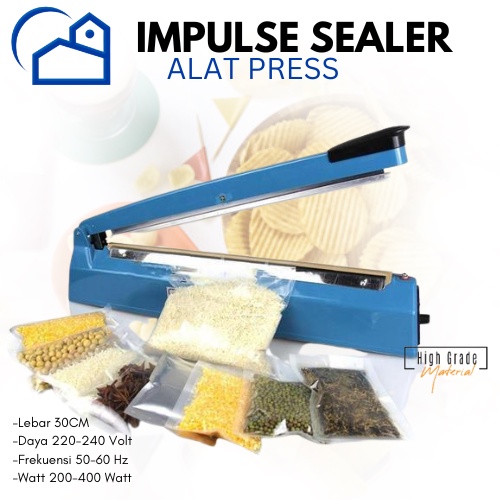 impulse sealer 20cm / 30cm alat press perekat plastik 8300 8200 / alat press plastik