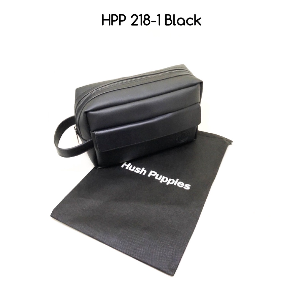 clutch pria hushpuppies 218-1 black premium quality best seller clutch cowok