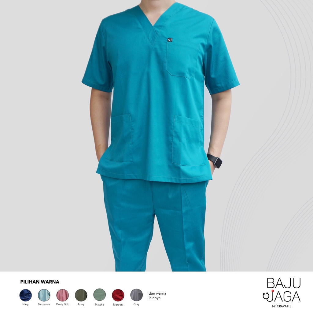 Baju Jaga/Baju OK/Baju Jaga Malam Lengan Pendek Non-Bordir S-XL vol 2