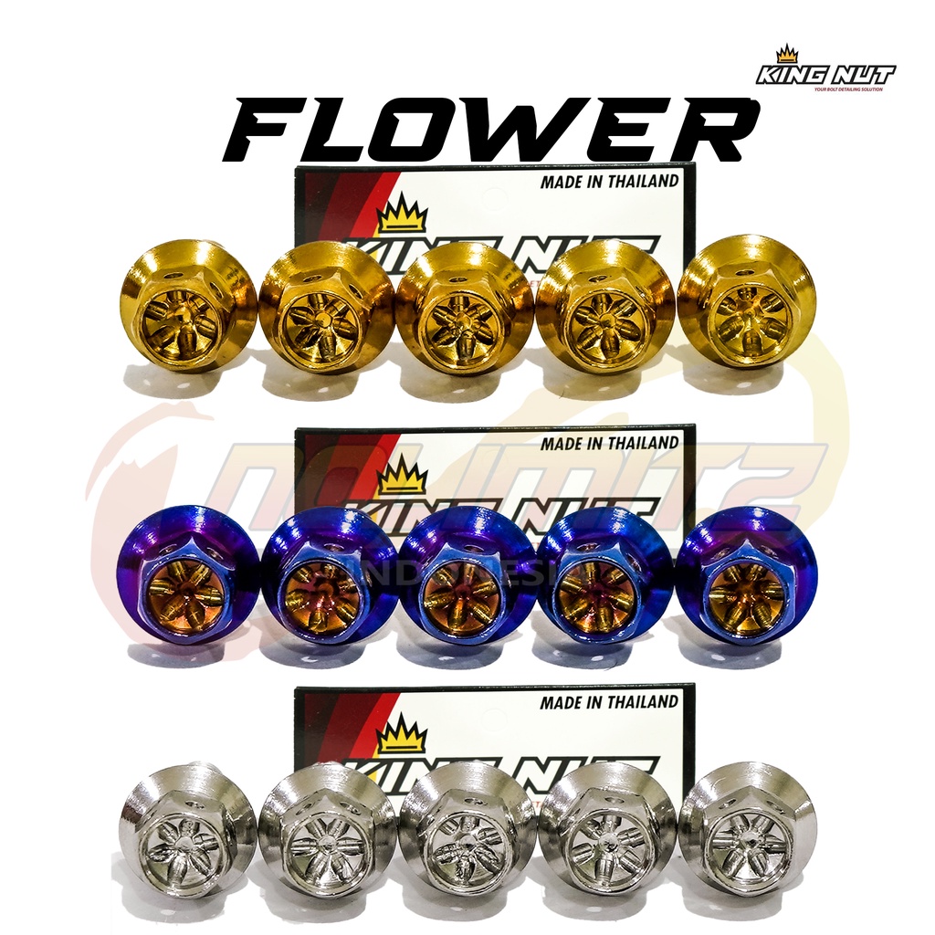 Set Baut Probolt King Nut Thailand Breket Kaliper Cakram Belakang Model Flower Nmax Aerox Lexy XMAX