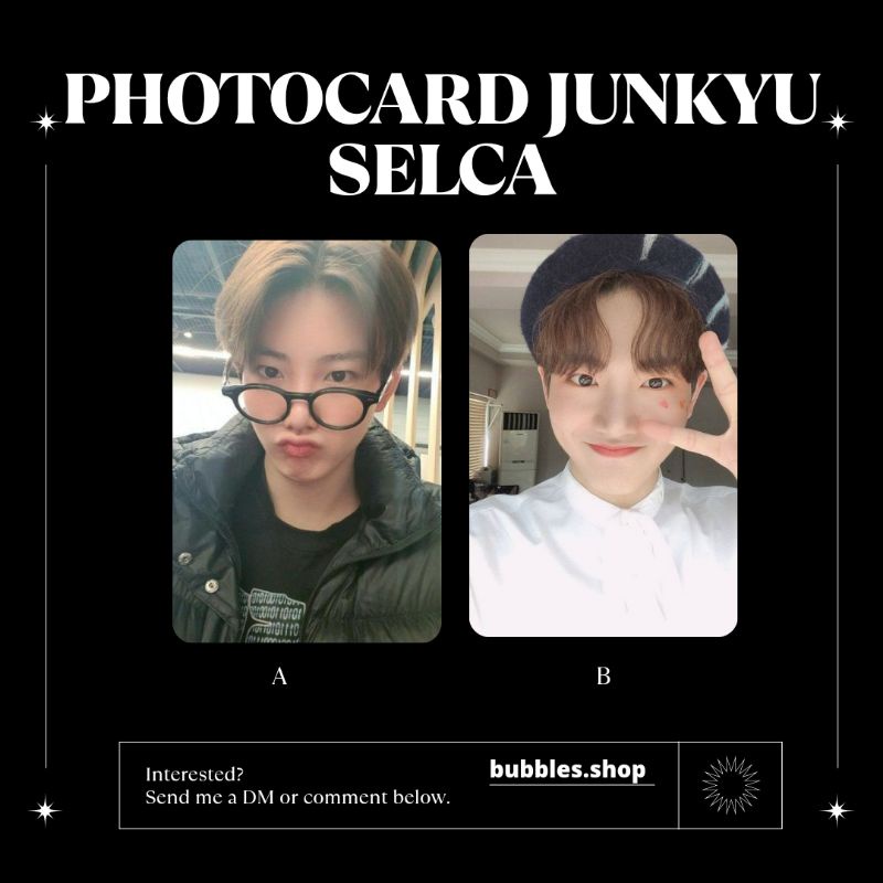 PHOTOCARD UNOFFICIAL JUNKYU TREASURE SELCA