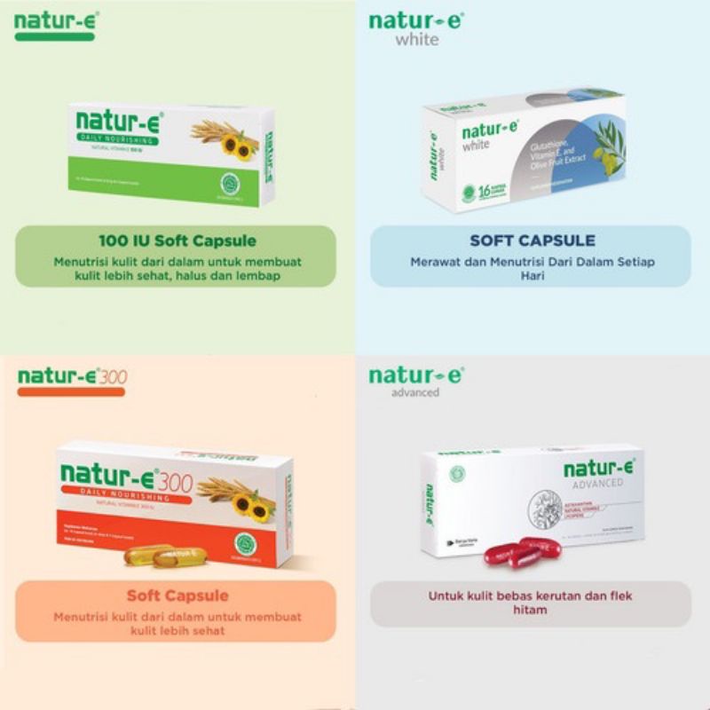 Jual Natur E kapsul 100 IU/300 IU/White Shopee Indonesia