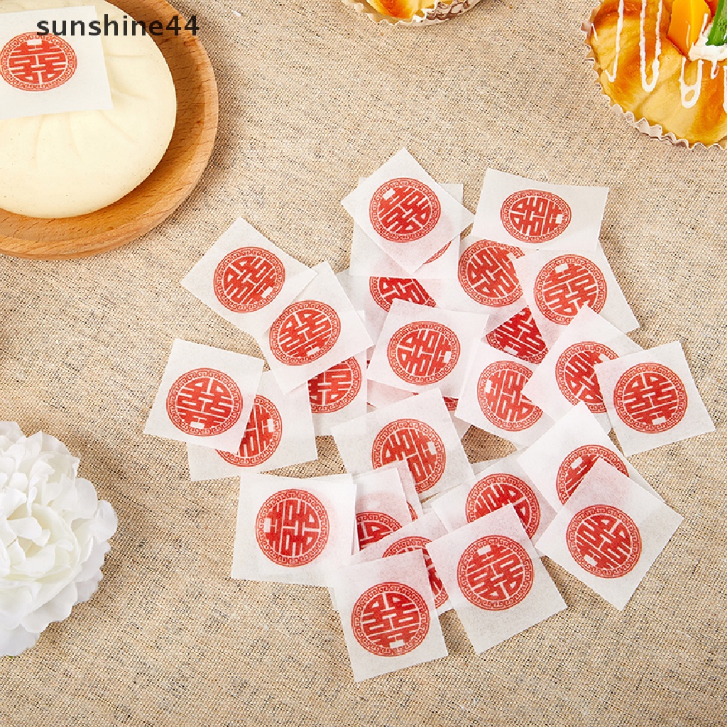 Sunshine 42Pcs Edible Gluous Rice Paper Kukus Roti Stiker Kartun Baking Paper.
