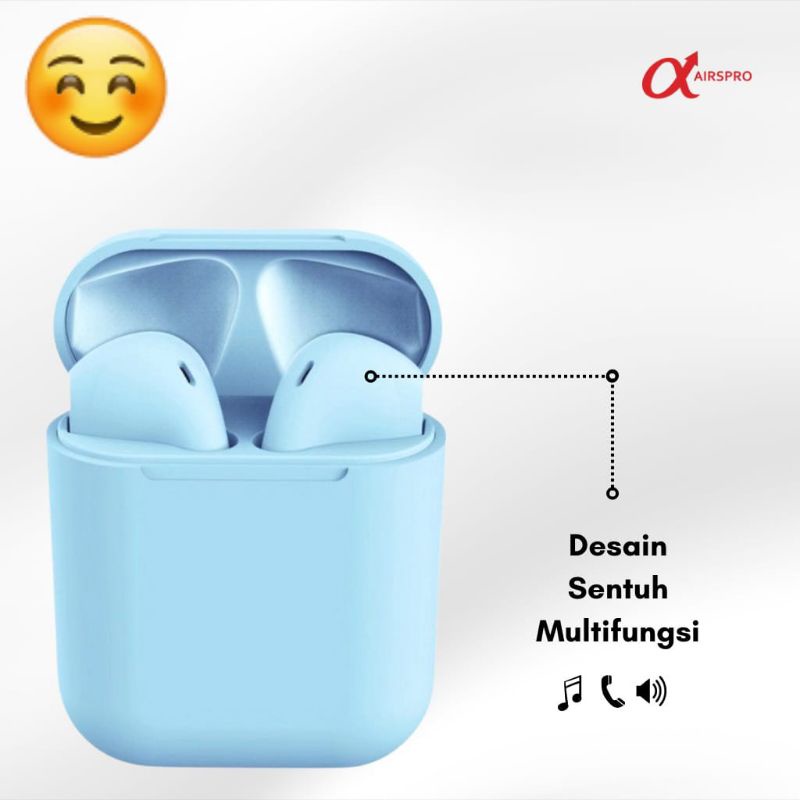 Airspro Inpods 12 Headset Bluetooth Earphone TWS i12 Keysha Cell