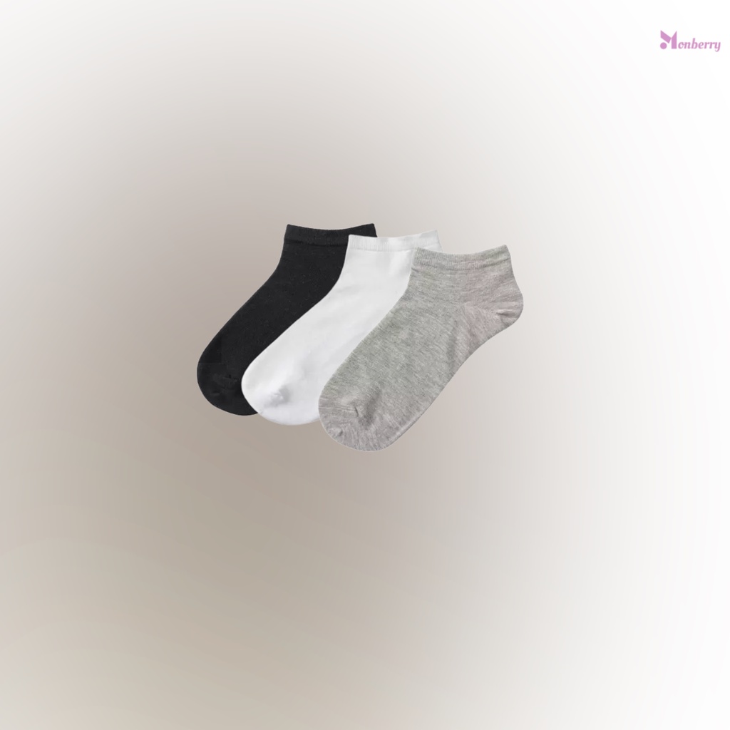 Monberry Kaos Kaki K02 Pendek Semata Kaki Pria Wanita Unisex Sock Polos Socks Olahraga