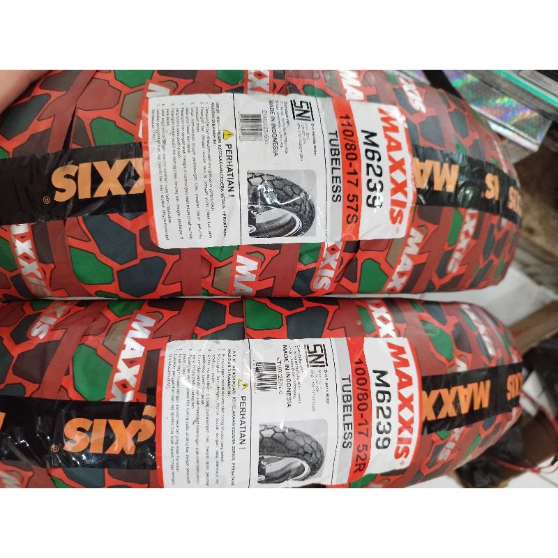 BAN LUAR TUBELESS MAXXIS 100/80-17 110/80-17 M6239 ON OFF ROAD SEMI TRAIL