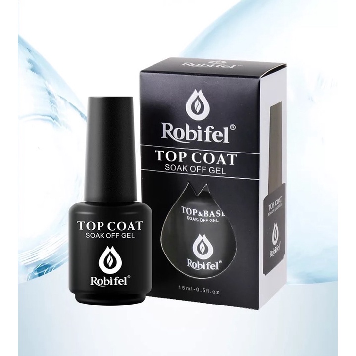 Robifel Base Coat &amp; Top Coat 15ml Made In Korea