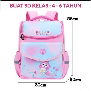 SMARTGIRL TAS RANSEL ANAK SEKOLAH IMPORT TAHAN AIR / TAS TABUNG #00370 SD