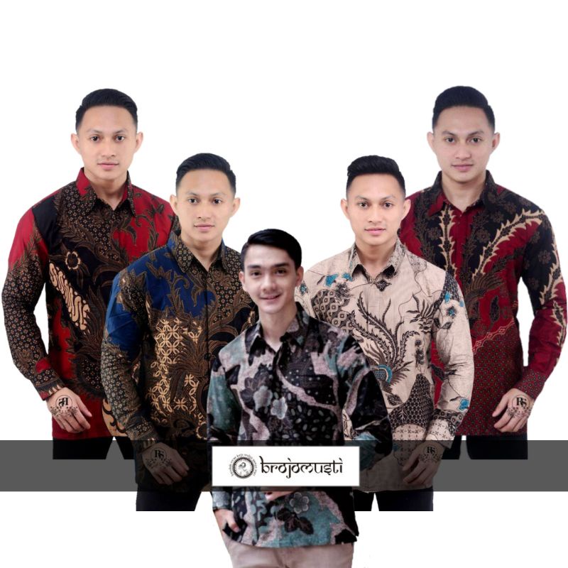 Kemeja batik pria dewasa modern motif Sekarjagad jumbo M,L,XL, XXL Seragam kain katun halus dan tebal