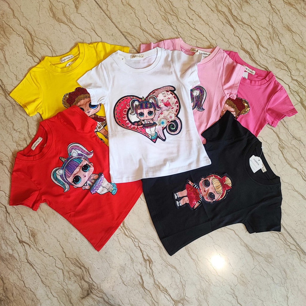 KAOS ANAK KARAKTER IMPORT BAJU SANTAI ANAK PEREMPUAN IMPOR MOTIF LUCU MURAH