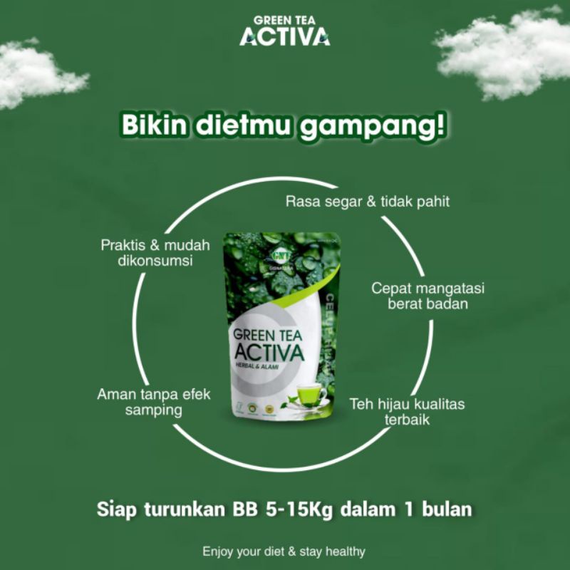 

TEH DIET/PELANGSING/PELUNTUR LEMAK GREEN TEA ACTIVA VARIAN CELUP