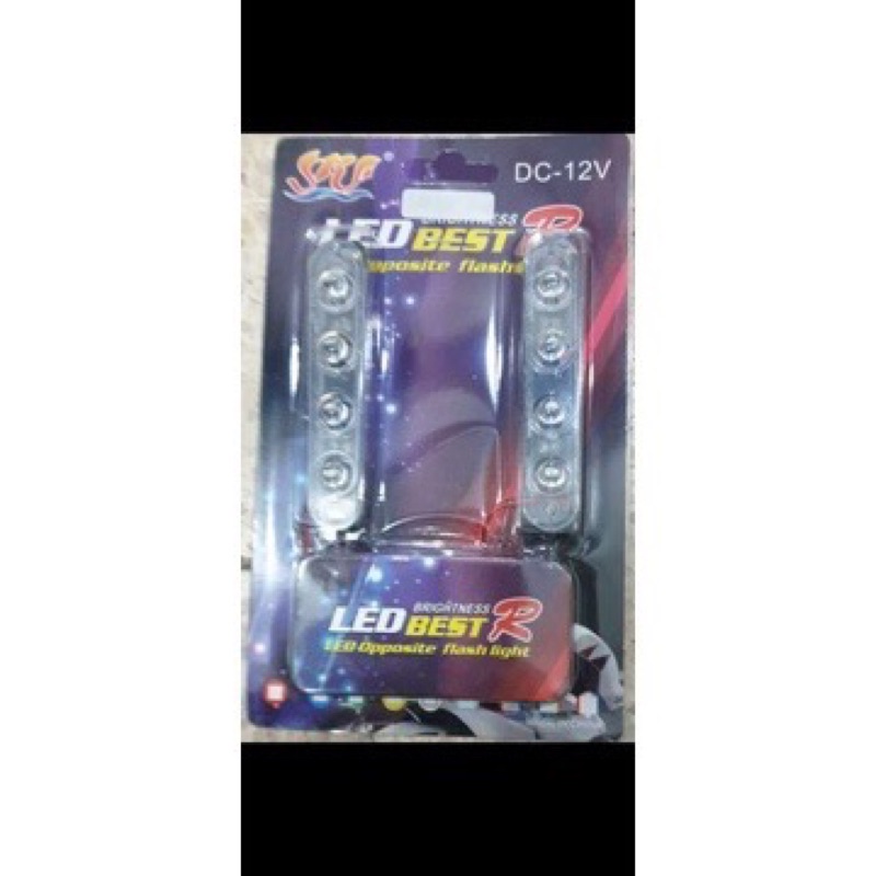 Lampu kedip blitz 3 mata 4 mata 5 mata 6 mata led motor mobil universal