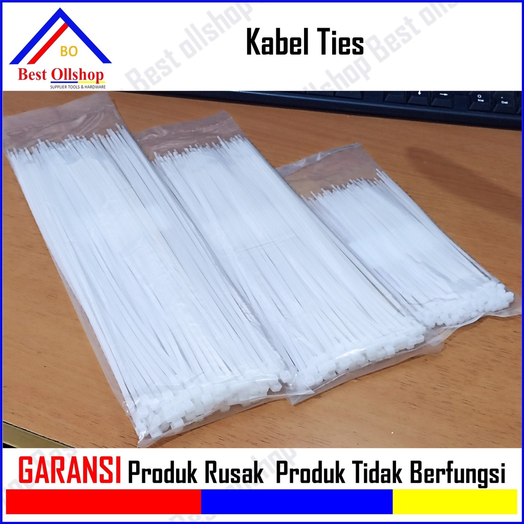 Kabel Tis / Cable Ties Nylon 10cm 15cm 20cm 25cm 30cm / Tali Kabel Tie Ties Tis 1 Pack Isi 100 Pcs