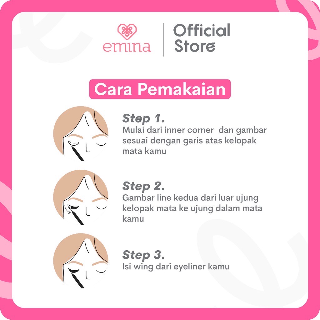 EMINA Total Eclipse Pen Liner Indonesia / Eyeliner 1ml / 12 Hours Longlasting Smooth Stable Tip Smudge Proof Waterproof Intens Persisi / Tahan Lama Anti Air Tebal Bold Black Hitam Eye Liner Alis Kelopak Mata Pensil Gel Cosmetic Makeup Eyes Make Up Series