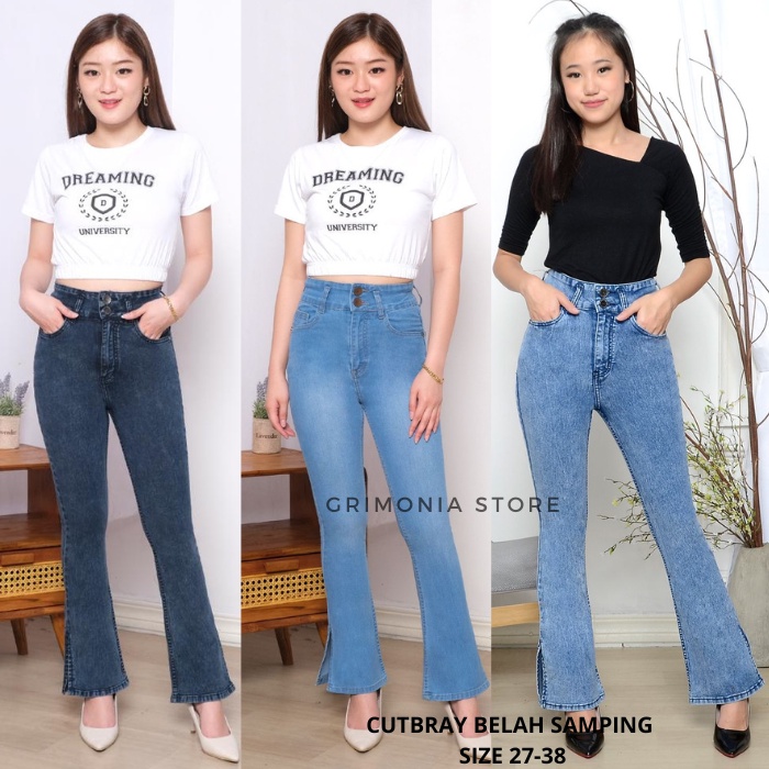 GS-Jeans Hw Cutbray Jema Slit Samping