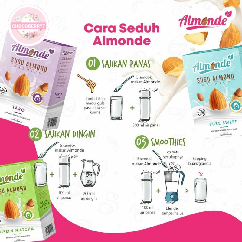 ALMONDE PREMIUM ALMOND Untuk Promil dan Bumil Asi Booster Minuman Almond Premium Yummys Almond