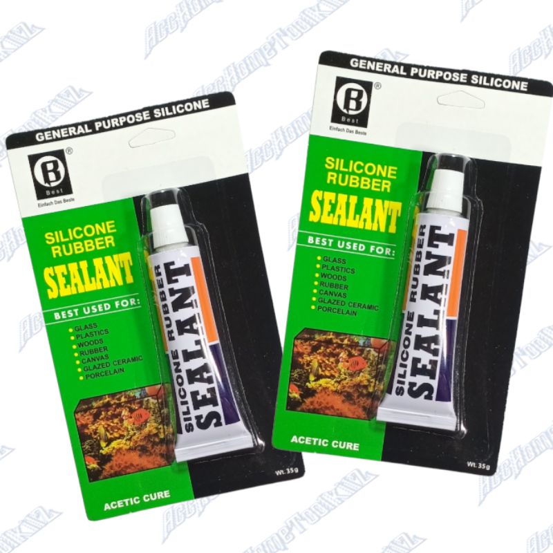 Lem Kaca Silicone Sealant Tube / Lem Aquarium Aquascape Silikon Odol Silicon Silen Transparan Kecil 30 gram dan Besar 70 gram / Nikko / Best 35 Gram Lubber Pasta Silikon Instan Lem Toilet Basin Wastafel