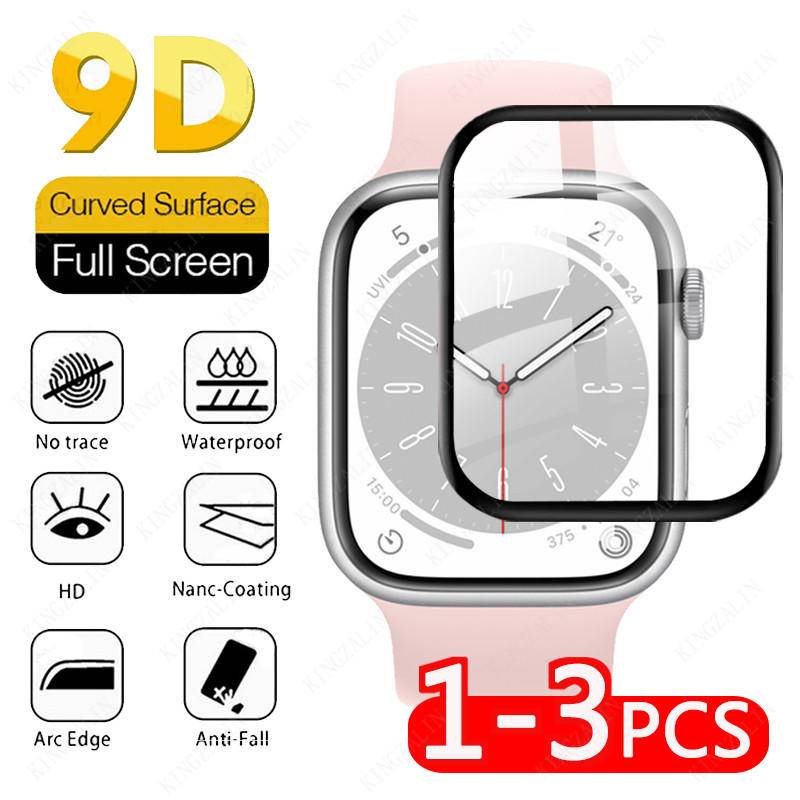 9d Glass for Apple Watch Ultra Series8 7 41mm 45mm 49mm Pelindung Layar Film Pelindung Untuk iWatch 6 5 4 3 2 1 SE 2022 44mm 42mm 40mm 38mm Kaca