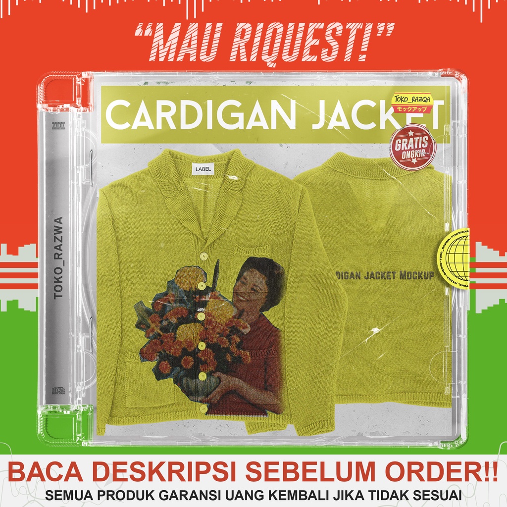 020123 - Cardigan jacket Mockup ◖Mockup◗