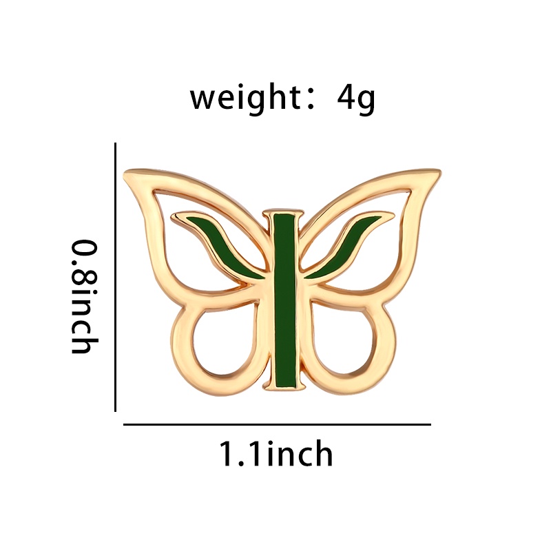 2warna Kupu-Kupu Logam Bros Hadiah Untuk Teman Aksesoris Pakaian Ransel Lencana
