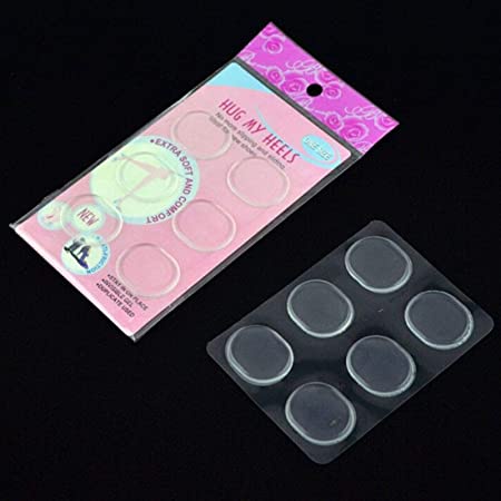 CLEARANCE SALE - 6 Heels Silicone Anti Lecet Sepatu Kebesaran Transparent Silicone Strips Shoe Heel Inserts Insoles Gel Pads Grips Heel Protector Mini Anti-Slip Abrasionproof High Heel Liners Protective Cushion Tools