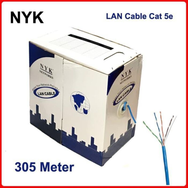 KABEL LAN UTP NYK CAT 5 / 5E / CAT5 ORIGINAL ECERAN TERMURAH