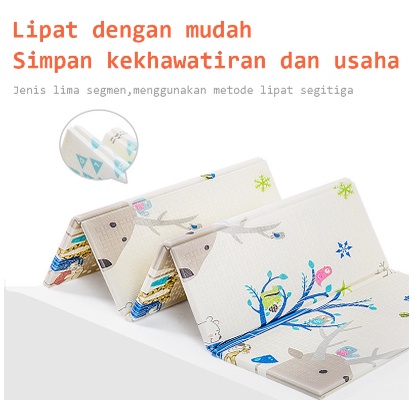 RANDOM - Playmat Untuk Bayi dan Anak Tebal 6mm Double Side Multifungsi Worlddekor