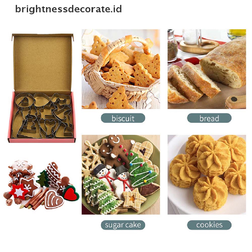 [Birth] 12pcs Set Cookie Cutter Tema Love Valenes Day Biscuit Fondant Embosser Stamp [ID]