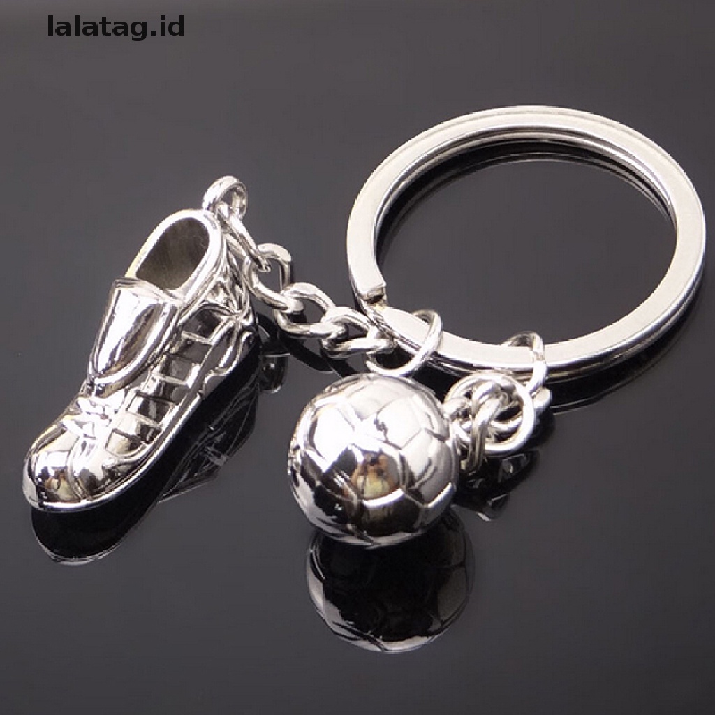 [lalatag] Gantungan Kunci Ring Logam Lucu 3D Baru Keyfob Keren Sepatu Bola Indah Keyrings [ID]