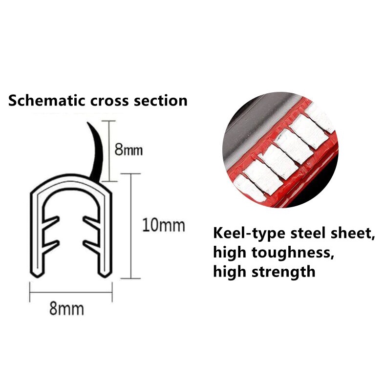 Peredam Pelindung Pintu Mobil Besi Jepit Car Door Guard Lis Karet Seal List Anti Angin Kedap
