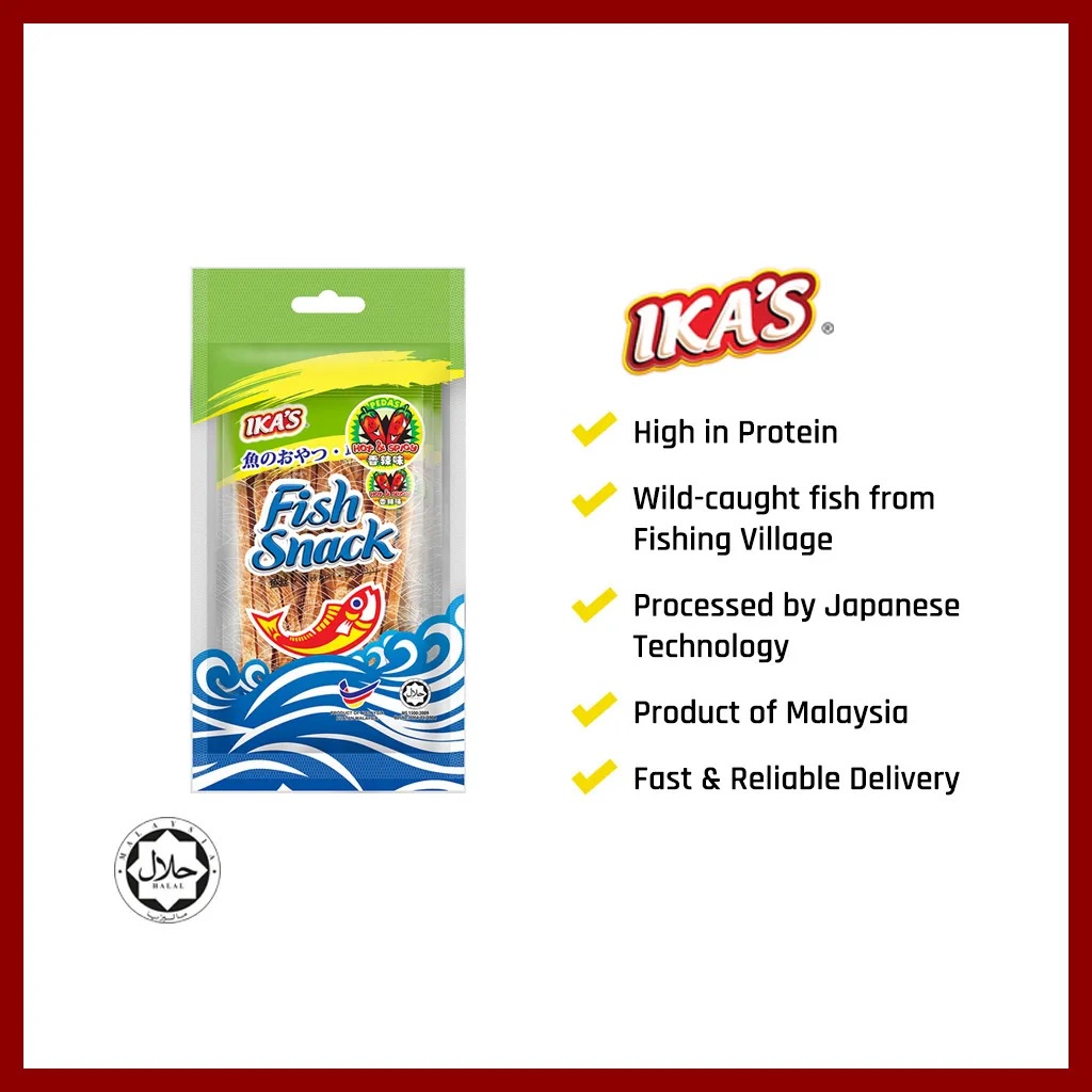 Ika's Ika Ikas / Fish Snack Ikan Hot &amp; Spicy / 120 g gr gram 120gr