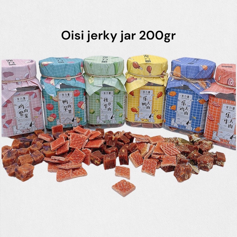 Oisi jerky slice jar 200gram (chicken, beef, duck)