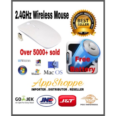 LAPTOP WITH WIRELESS MOUSE BATTERY 2.4GHz Murah Promo APPLE MAGIC MACBOOK WHITE