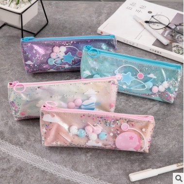 

[Artopia] Tepak Pensil Anak GALAXY / Kotak Penyimpanan Pencil Case Lucu Korea Sequin Cute Sekolah