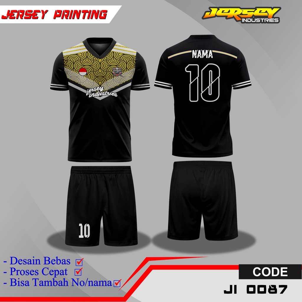 Jersey Futsal Full Printing, Baju Jersey Team Futsal Desain Terbaru - Bisa Ubah Nama Dan Nomor, Bisa