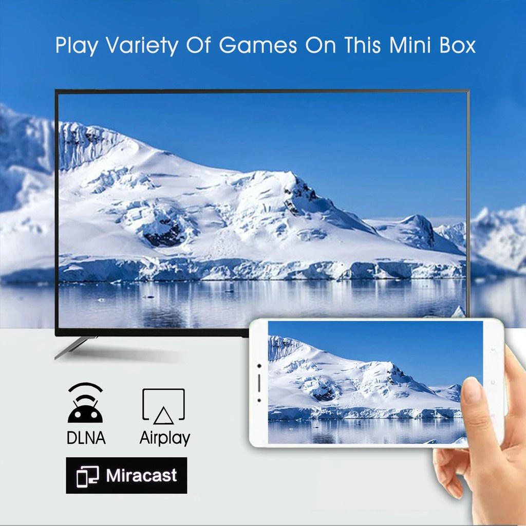 AKN88 - H96 MINI H8 - Android 9.0 Smart TV Box 4K Display - RAM 2GB ROM 16GB