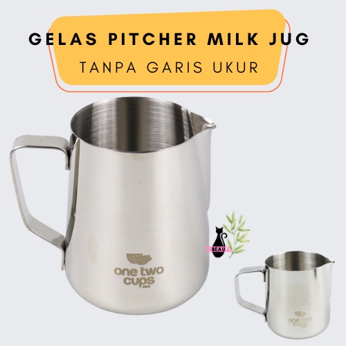 GELAS PITCHER KOPI 150 200 350 600 ML MILK JUG STAINLESS STEEL COFFEE ESPRESSO LATTE