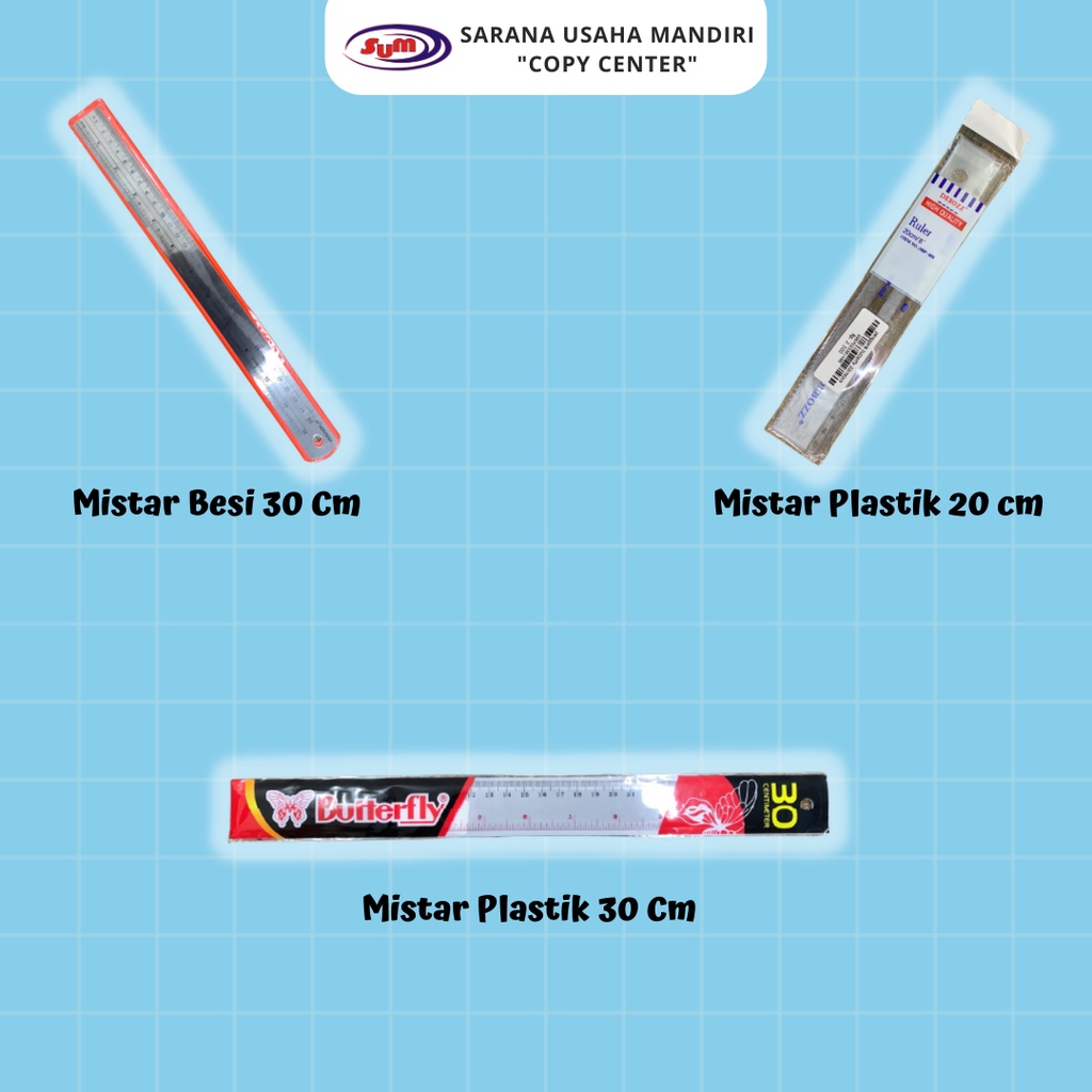 

Penggaris / Mistar Palstik, Besi